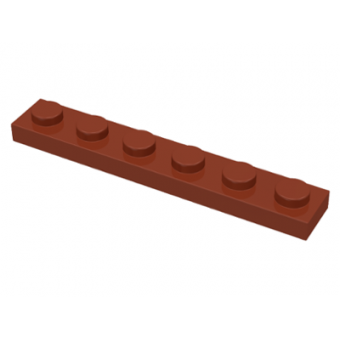 plaat 1x6 reddish brown